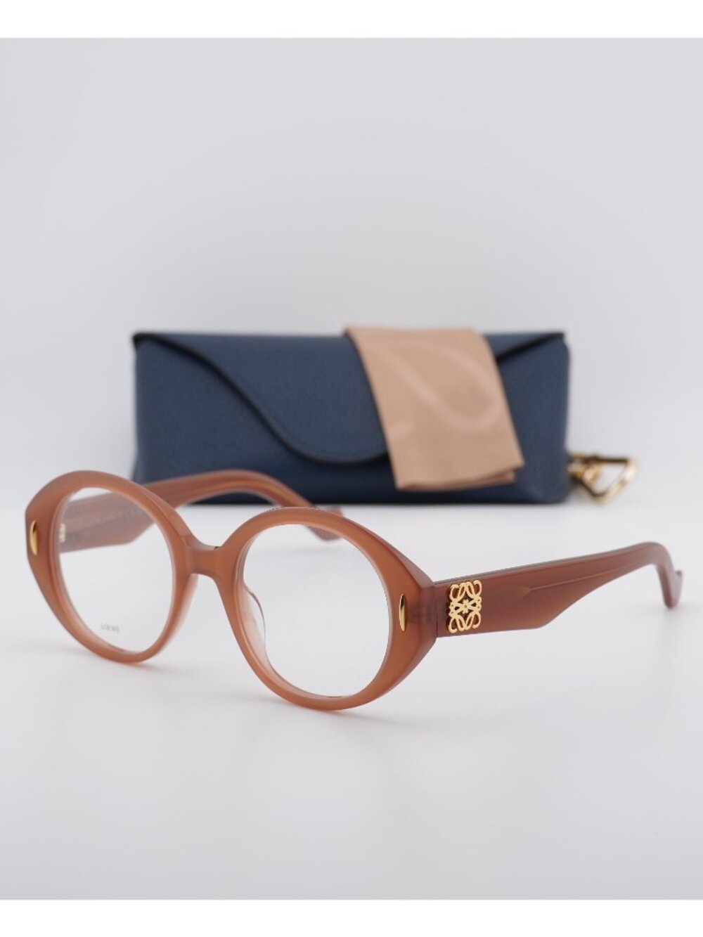 Loewe LW50095I 066 Round Eyeglasses - Shiny Red 51mm